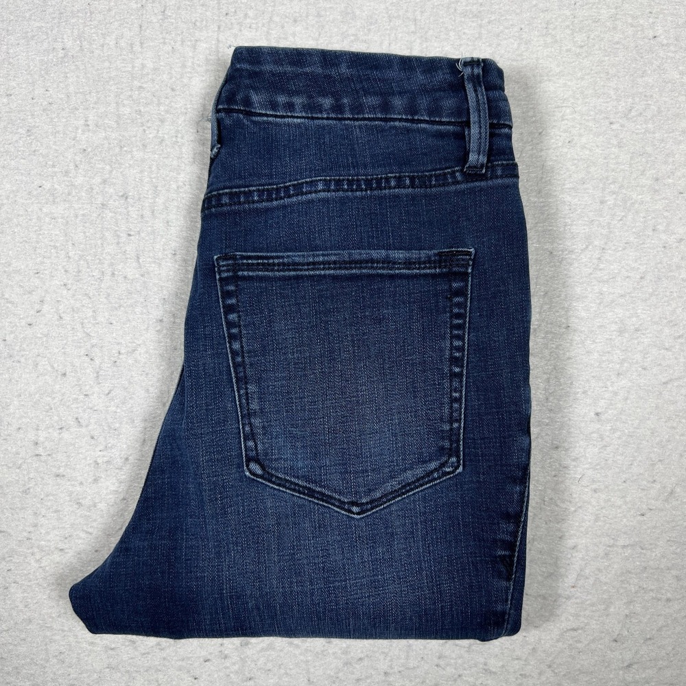 Good American Skinny Jeans Womens 6/28 Blue Medium Wash Raw Hem Stretch Denim